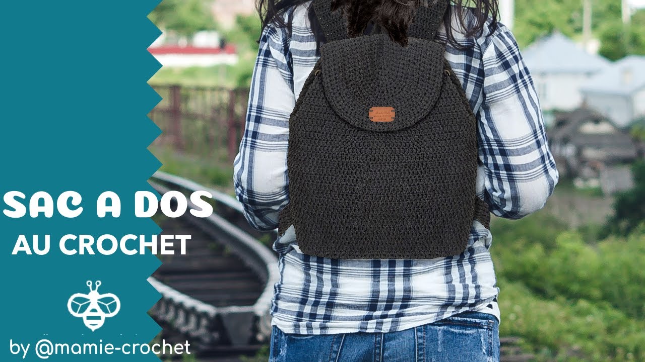 Comment faire un GRAND SAC A DOS FACILE & A PETIT PRIX 😍 au crochet  tuto , pas à pas #mamiecrochet