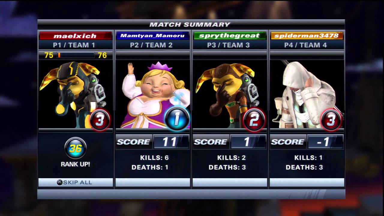 Playstation All-Stars Battle Royale ranked match 46
