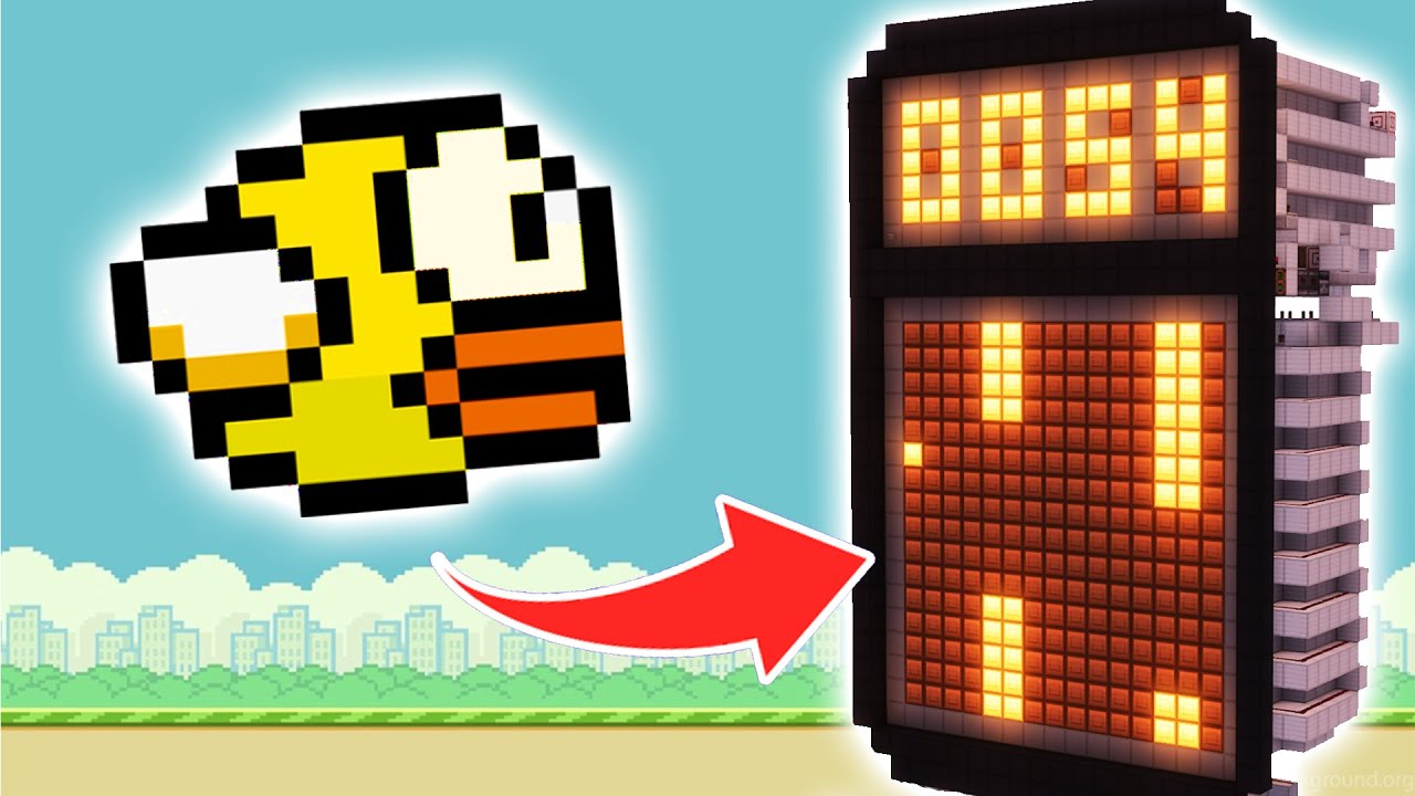 Я сделал Flappy Bird, используя только редстоун!