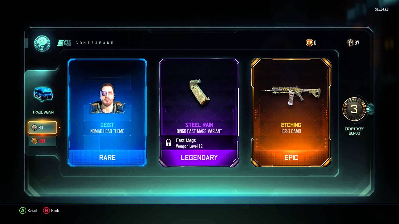 CRYPTOKEY Opening Packs (COD BlackOps3)