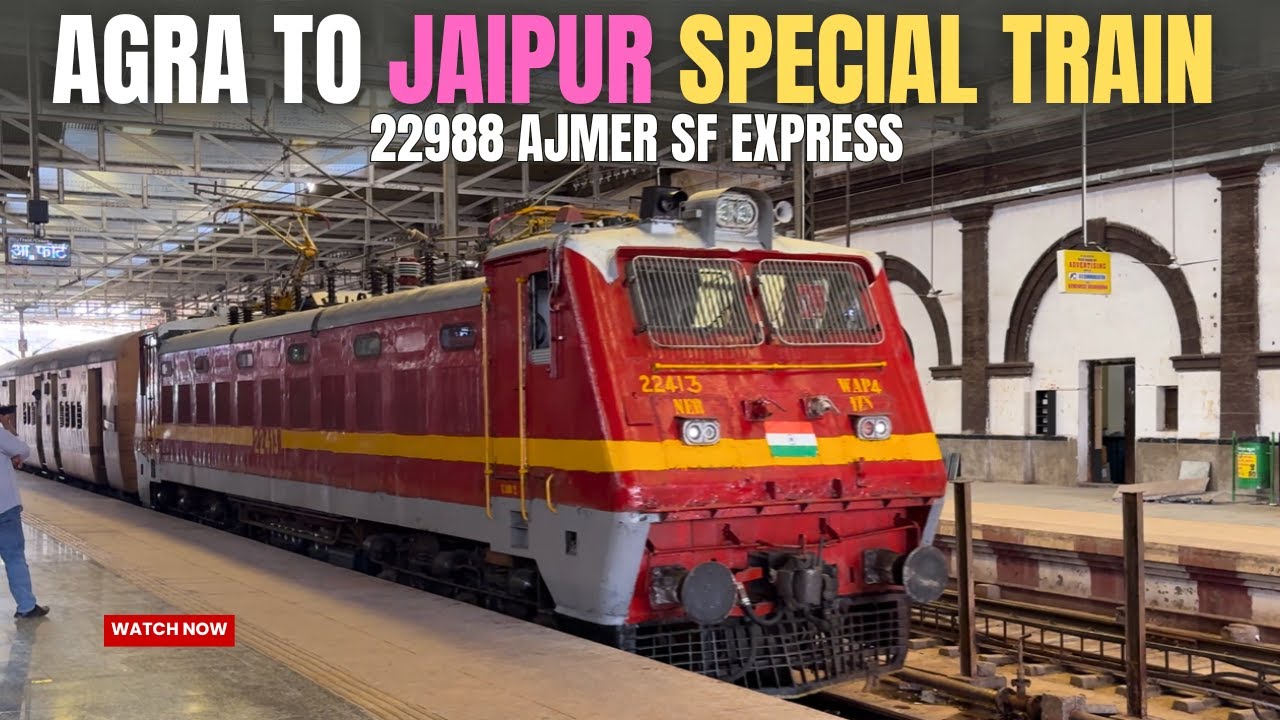 Agra to Jaipur Train Journey | AF Ajmer Superfast Express 22988 | Diwali Special
