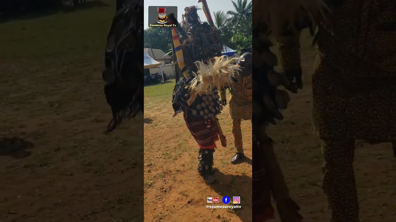 Ajo-agu Masquerade on display at Onowu's Abagana New Yam Festival 2023