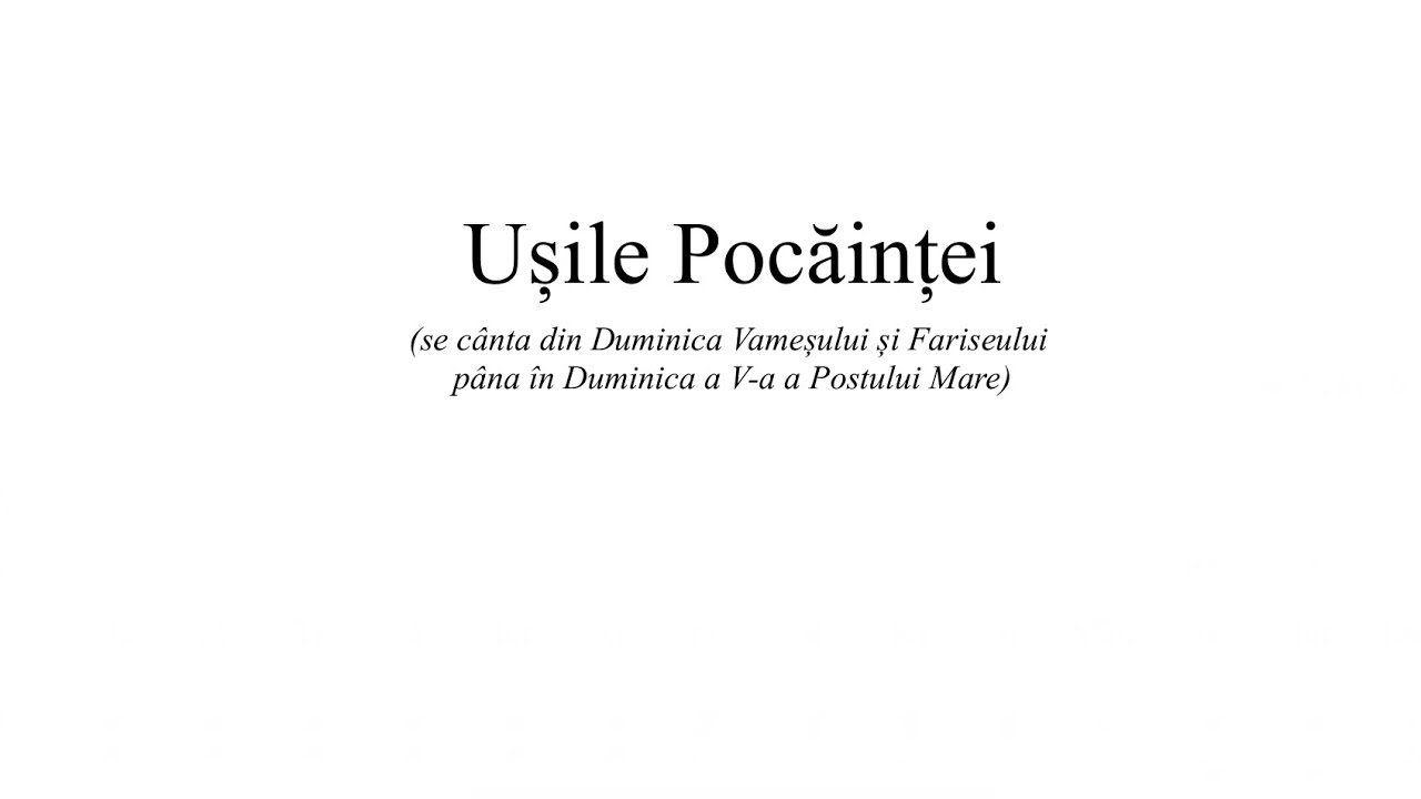 «Ușile Pocăinței» melodie de la Athos