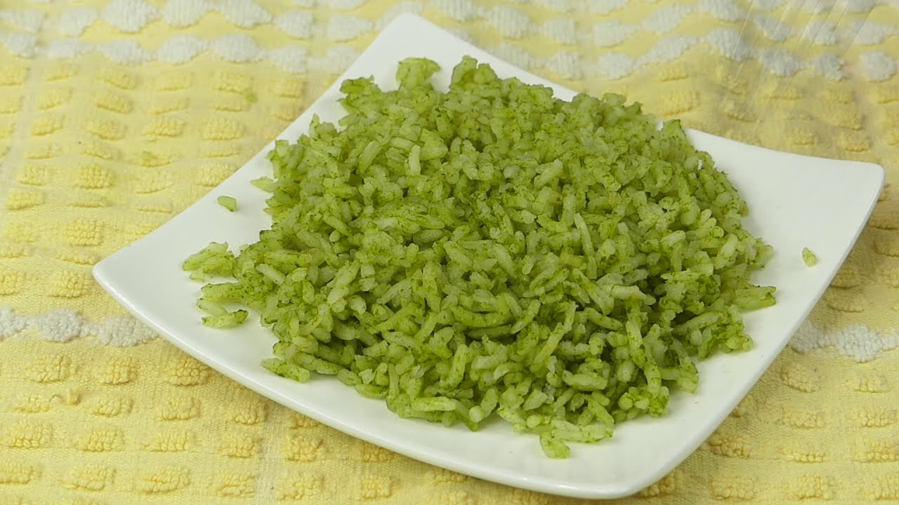 Рис с кинзой
