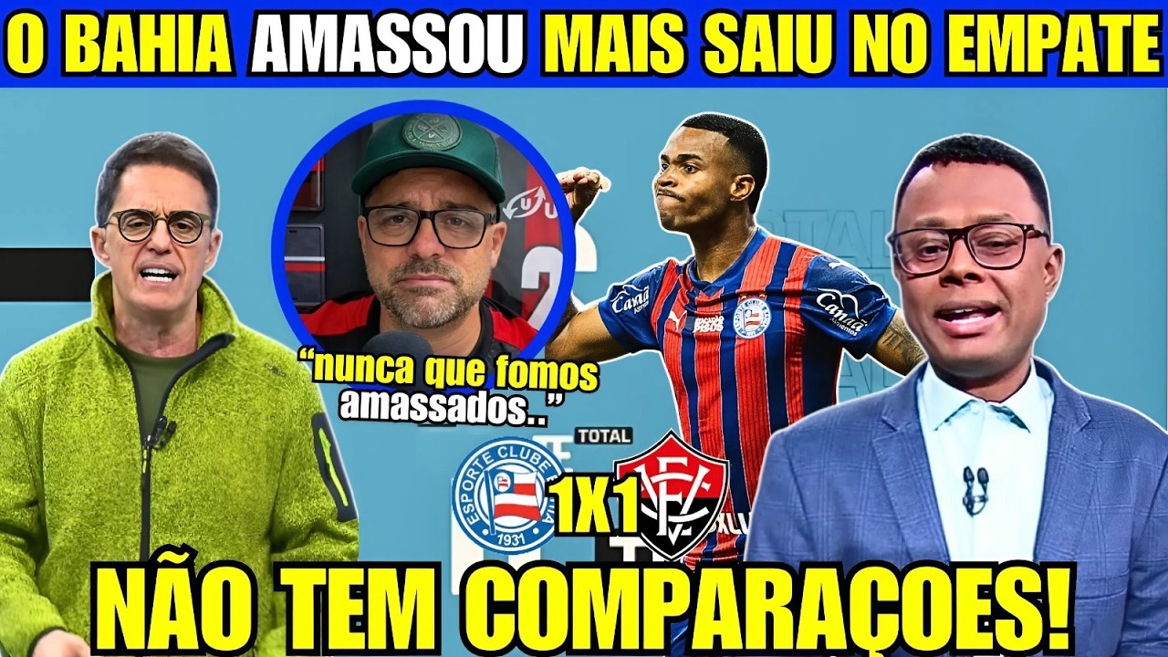 O BAHIA AMASSOU MÍDIA DESTACA SUPERIORIDADE DO BAHIA NO BAVI,E RIVAIS DISCORDAM APOS BAHIA1X1VITORIA