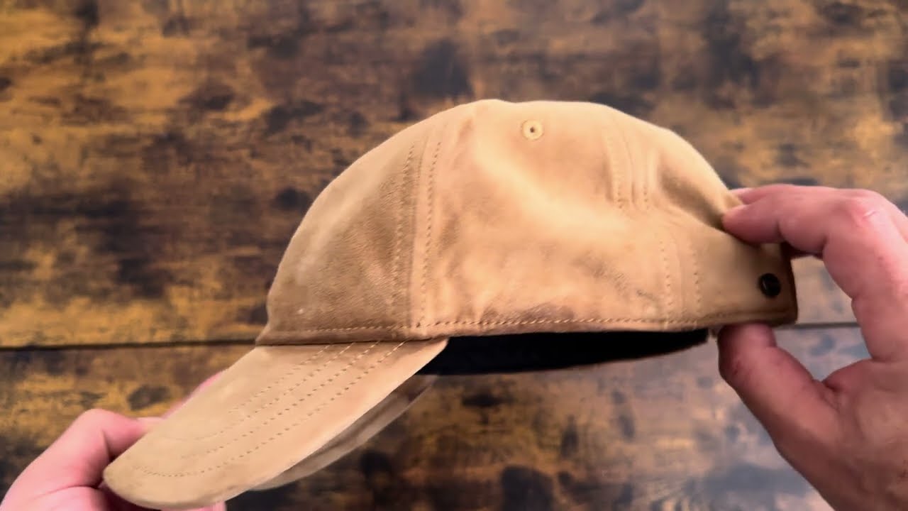 Stetson Tan Goat Suede Leather Baseball cap - Close up