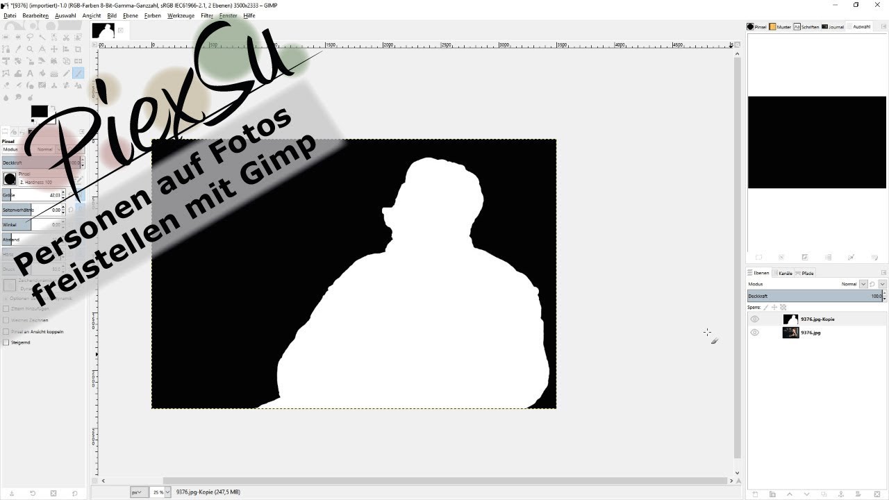 Plotteranleitung - Personen auf Fotos freistellen mit Gimp | PiexSu
