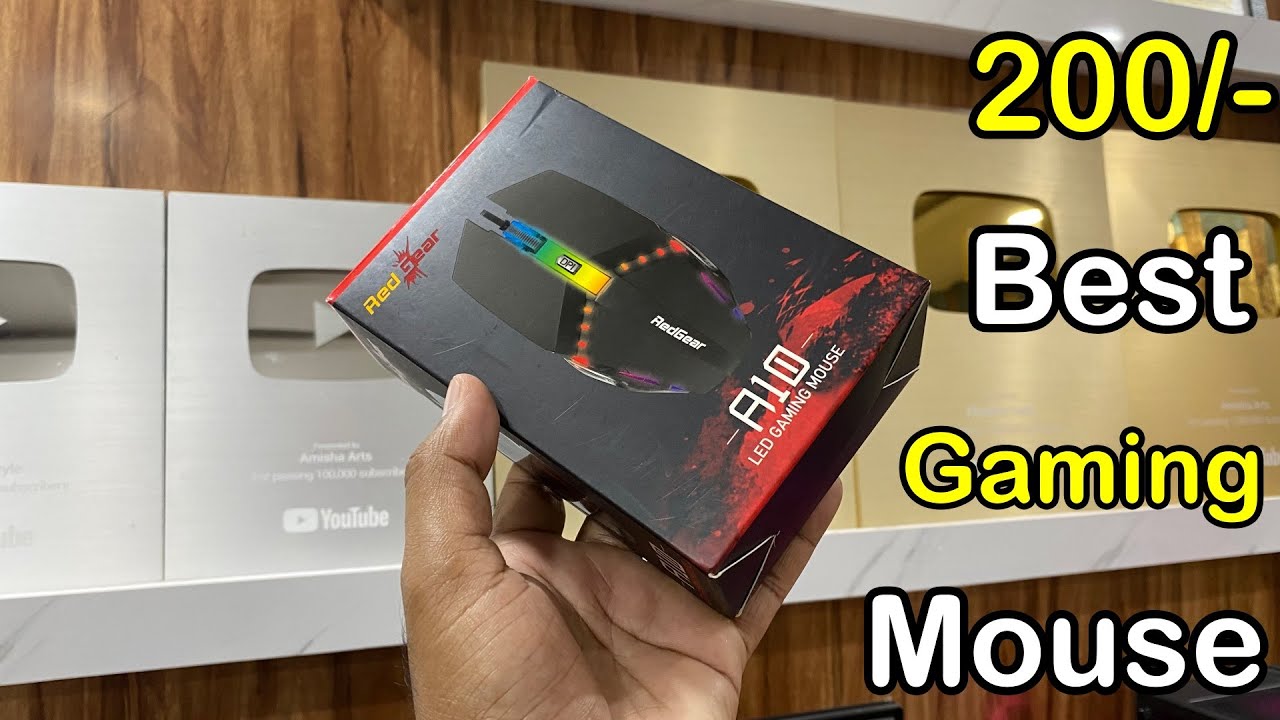 Best budget gaming mouse redgear A-10 wired gaming mouse unboxing with RGB LED