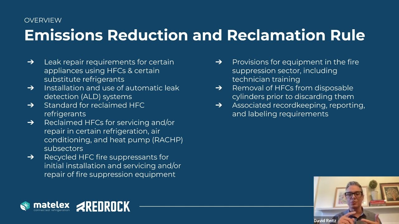 Summary of AIM Act Ruling Refrigeration Requirements