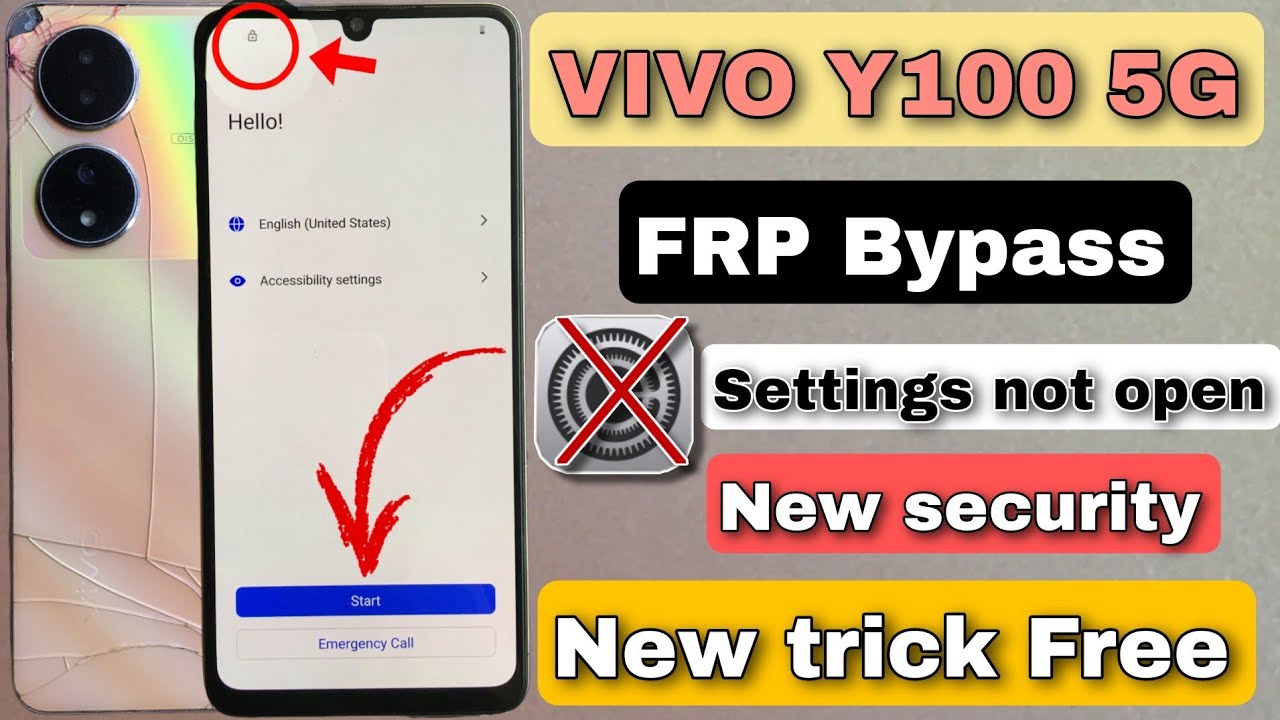 Vivo Y100/ Y100a : Settings Not Opening - GOOGLE/ FRP BYPASS | Android 14 (Without PC)New security 🔥