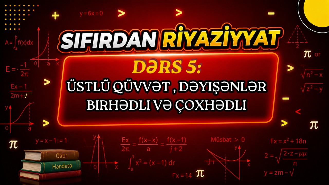Üstlü qüvvət , Dəyişənlər, birhədli və çoxhədli / SR Dərs - 5