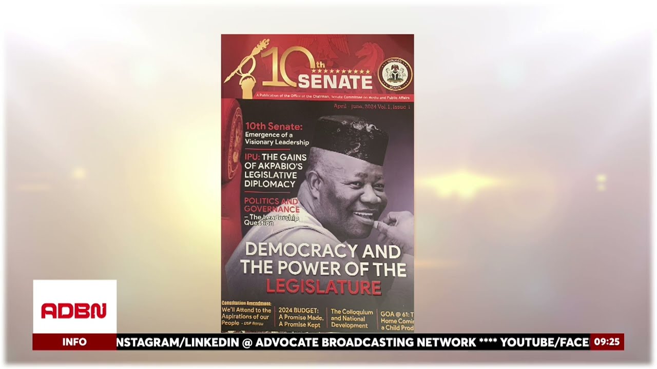 SENATE PRESENTS MAIDEN EDITION OF LEGISLATIVE MAGAZINE - INTERVIEW WITH SENATOR ADEYEMI ADARAMODU