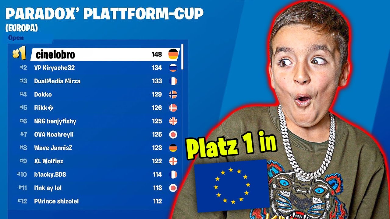 Mein BRUDER spielt ERSTEN Solo Cup in Fortnite..(Platz 1 in Europa?!)