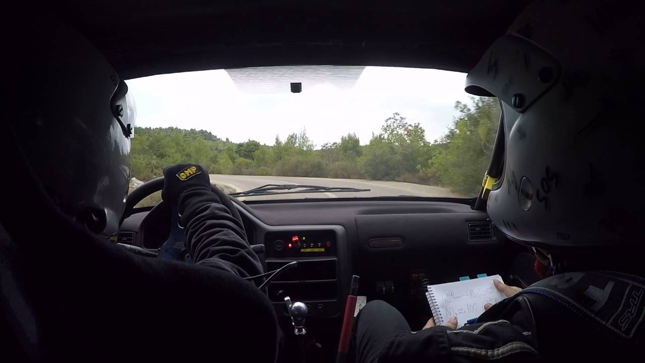 ANERIKANOS SAINIS IN CAR 4th ATHENS RALLY 2016 AGIOS MERKOYRIOS 2