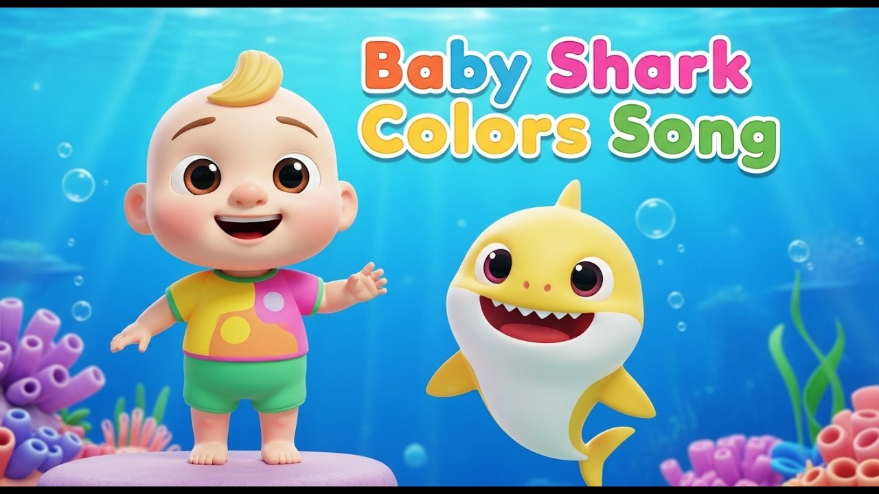 🧠Baby Shark Song With Colours🎈🌈 Early Learning Made Fun & Easy!
