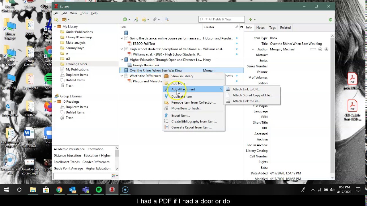 Manually Input a Citation into Zotero