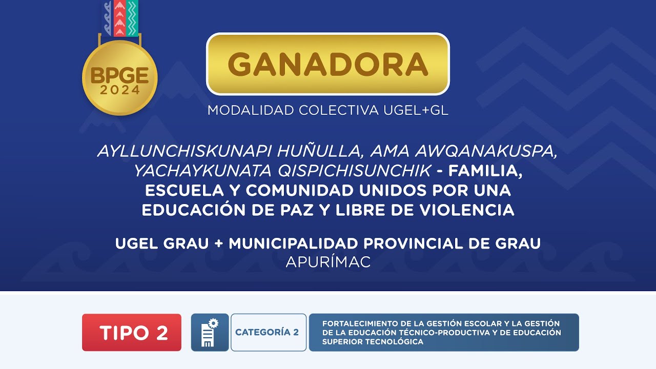 FAMILIA, ESCUELA Y COMUNIDAD UNIDOS POR UNA EDUCACI&Oacute;N DE PAZ Y LIBRE DE VIOLENCIA | BPGE 2024