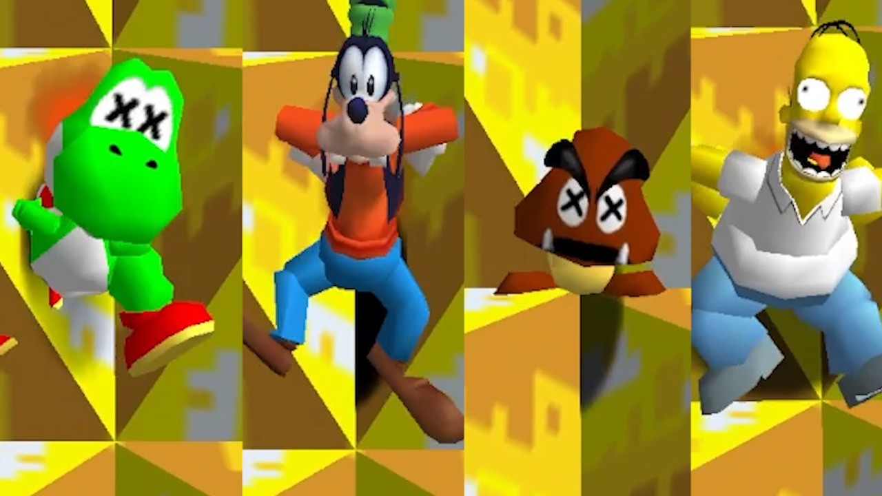 All Characters falling down in Super Mario Star Road - New Animations