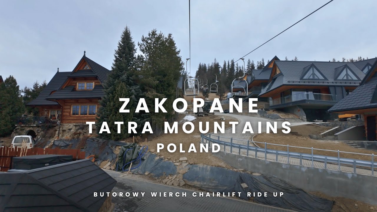 Zakopane | Tatra Mountains | Poland | Butorowy Wierch chairlift ride up | 4K 60 FPS