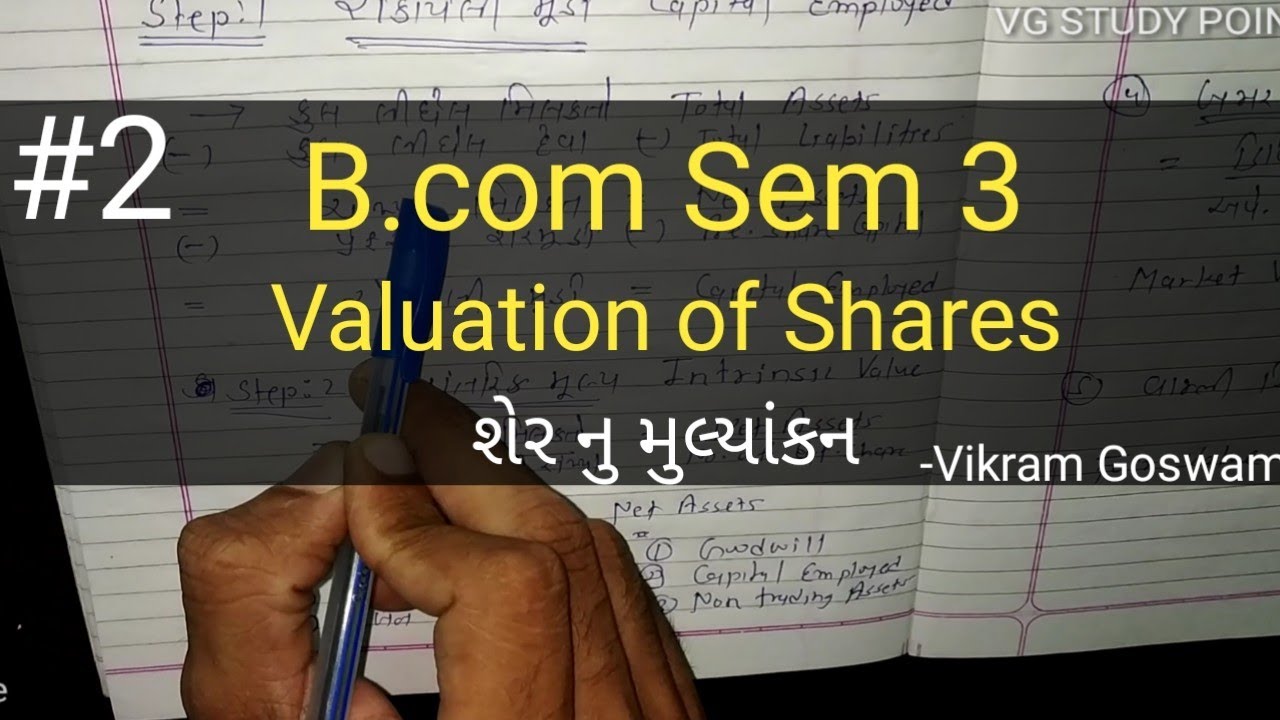 #2 Valuation of Shares | Corporate Ac | B.com Sem-3 | Ch-2 | Gujarat University
