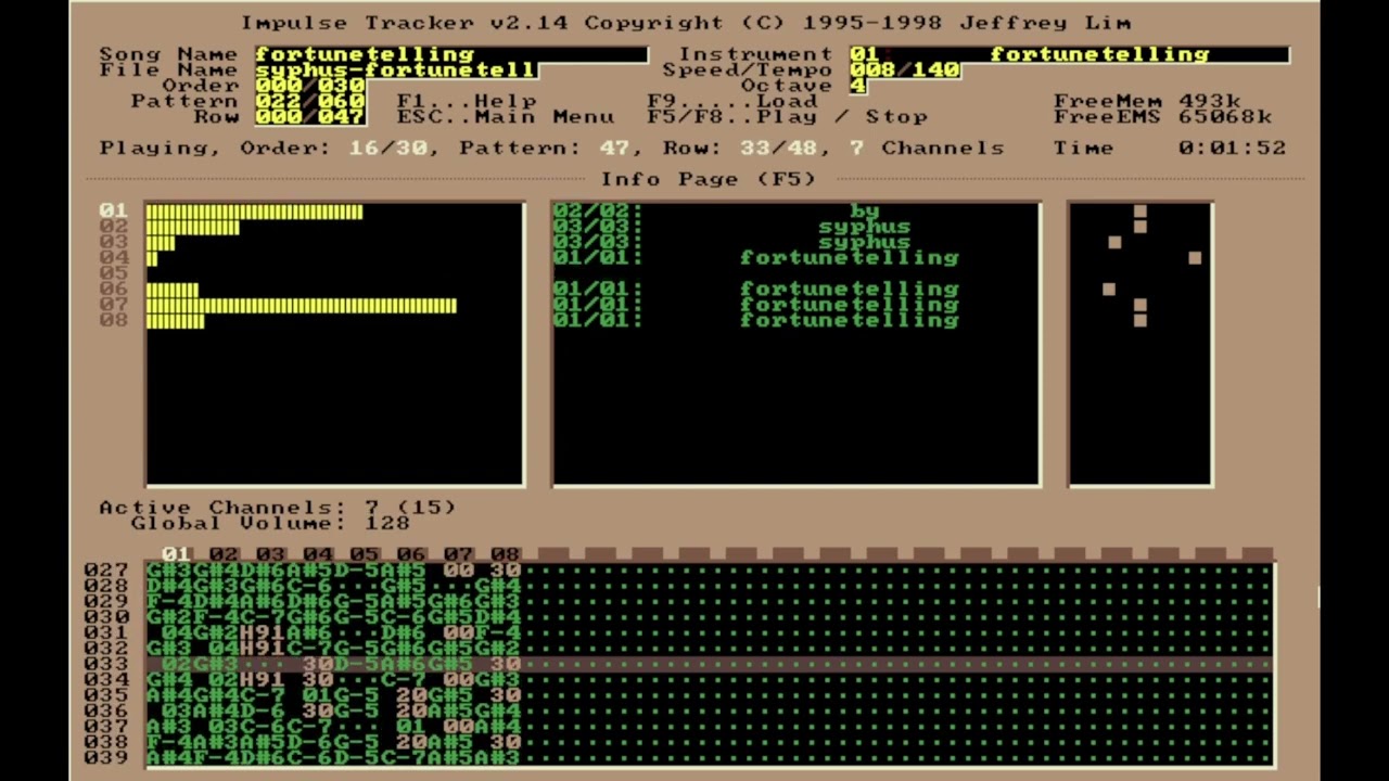 syphus - Foretunetelling [MS-DOS Impulse Tracker mod]