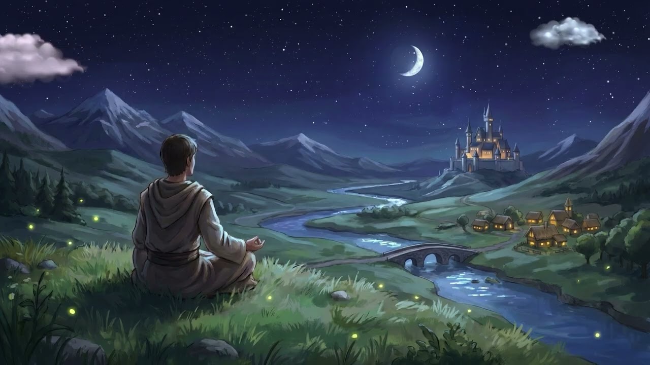 8-Hour Stellar Wind Song Galactic Breeze for Awakened Focus and Sleep | Black Screen