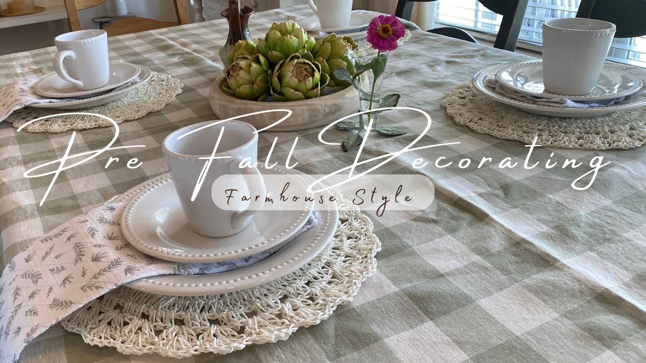 MODERN FARMHOUSE DINING ROOM TABLE ~ DECORATE WITH ME ~NEUTRAL HOME DECOR