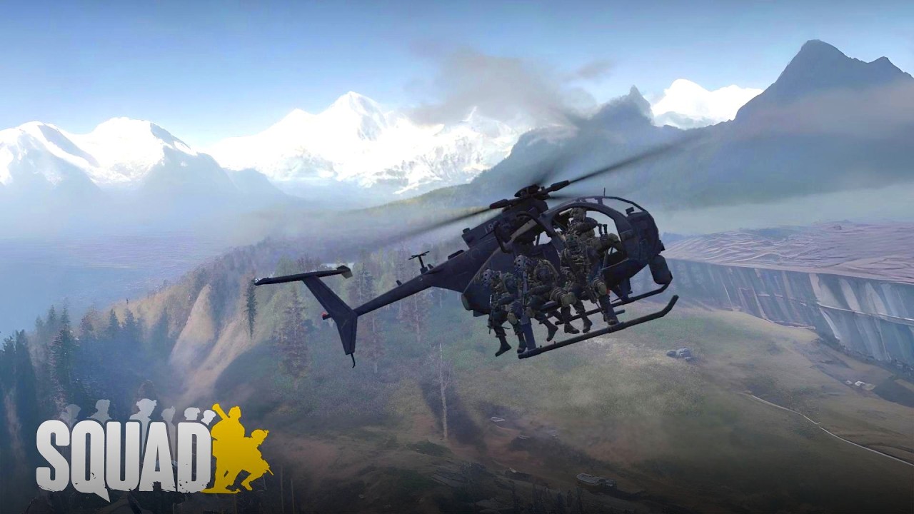 SQUAD Little Bird! Close Air Support Loach Helicopter in Squad