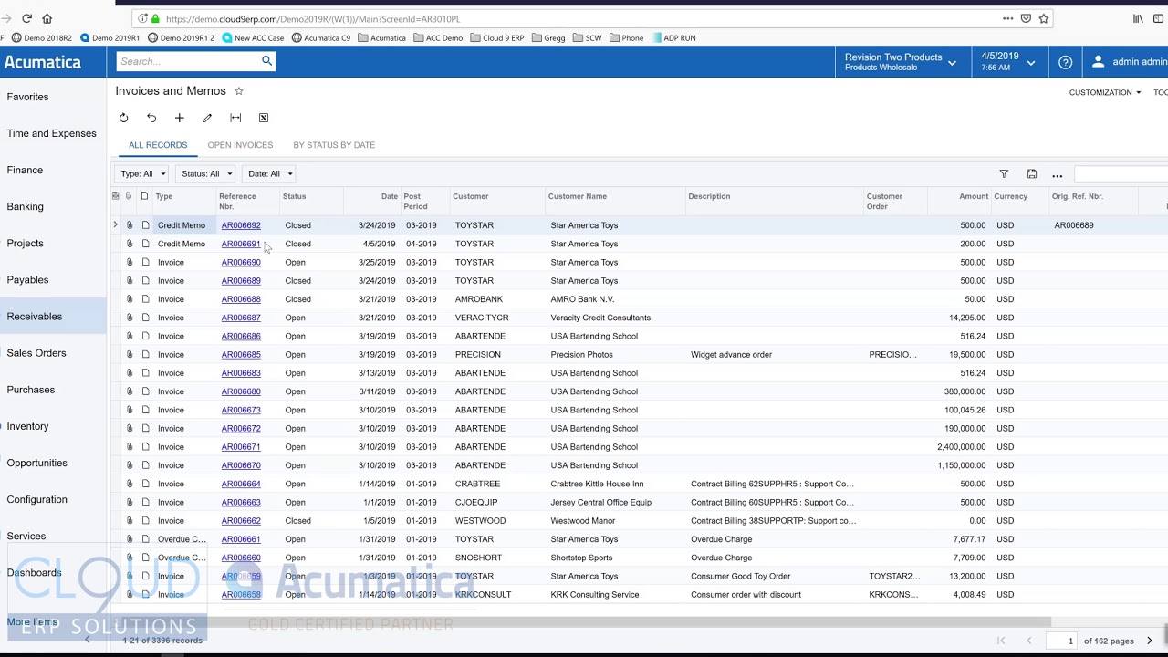 Applying A/R and A/P Invoices with Credits - Acumatica