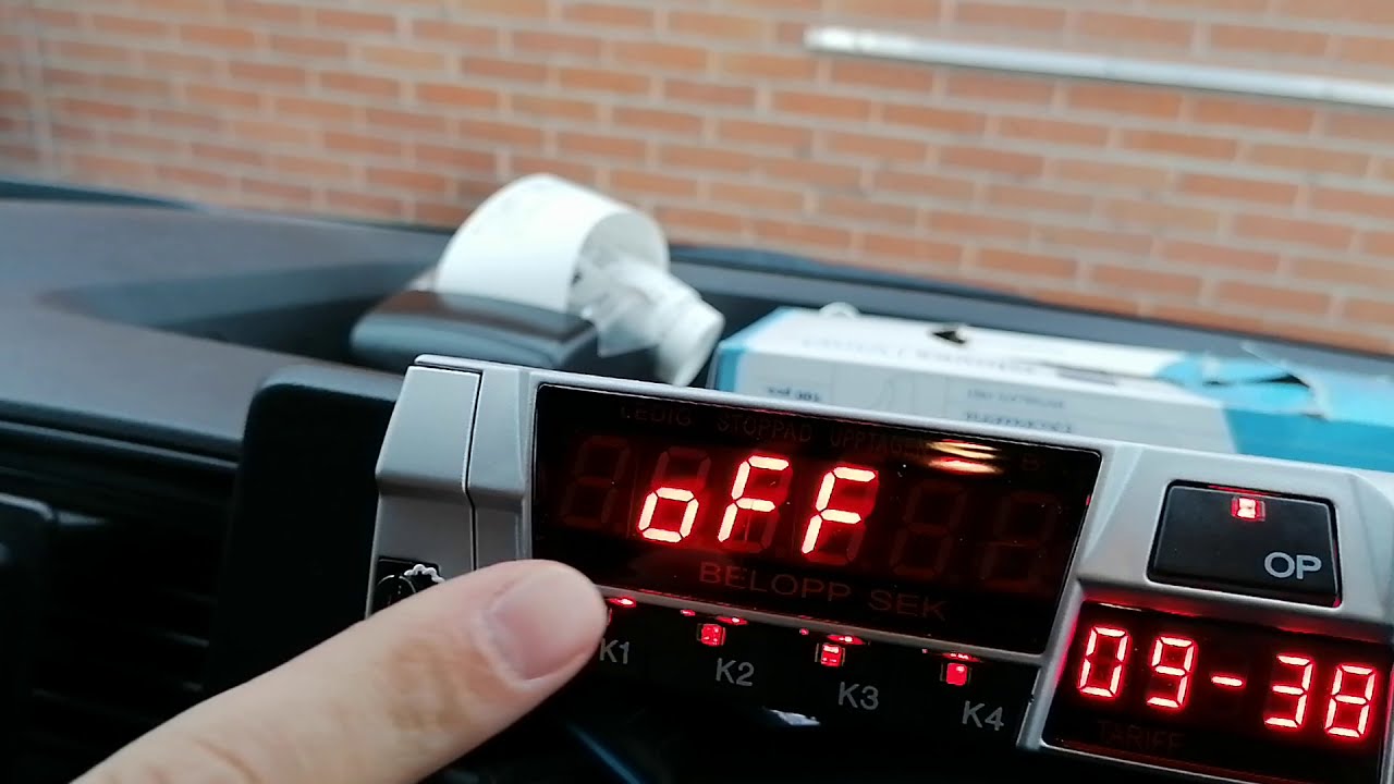 Logga ur taxametern   Taxikteknik