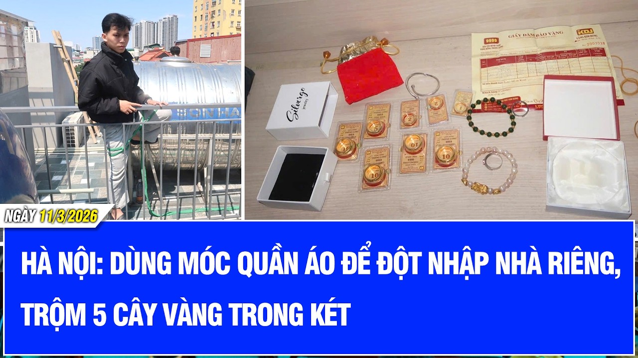 Hà Nội: Dùng móc quần áo để đột nhập nhà riêng, trộm 5 cây vàng trong két