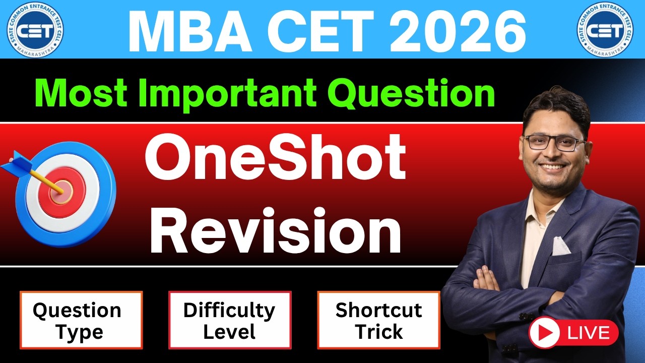 Mba cet Oneshot Revision Session 2026 | Mba Cet Revision 2026