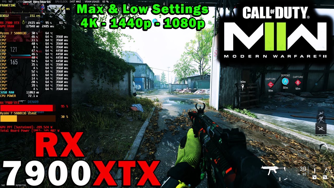 Call of Duty: Modern Warfare 2 MP | RX 7900 XTX | 5800X3D | 4K - 1440p - 1080p | Max & Low Settings