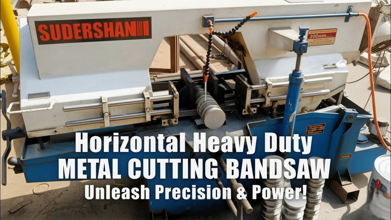 Fastest Way to Cut Heavy Metal? Sudershan Bandsaw Machine 🔥: Industrial Metal Cutting in Action 
