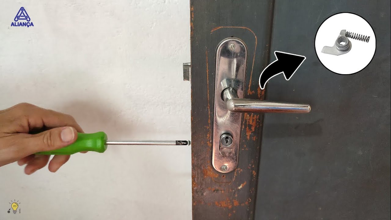 Maçaneta não puxa trinco lingueta - Defeito e conserto fechadura de porta