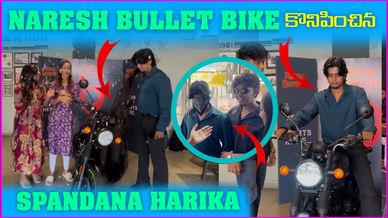 Naresh Ki Bullet Bike Konicharu Harika spandana / latest video #naresh004stoneofficial 