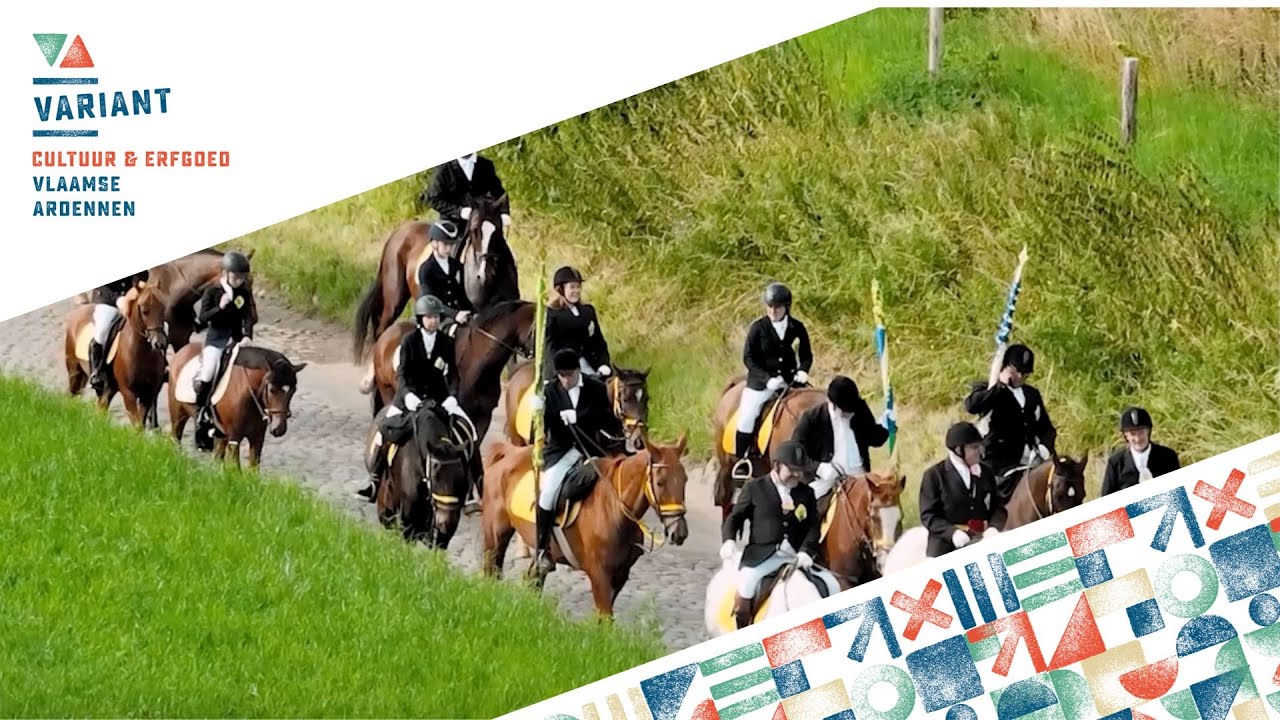Variant Oudenaarde Amelbergaruiterommegang Mater 2024 - Immaterieel Erfgoed vanuit de Lucht
