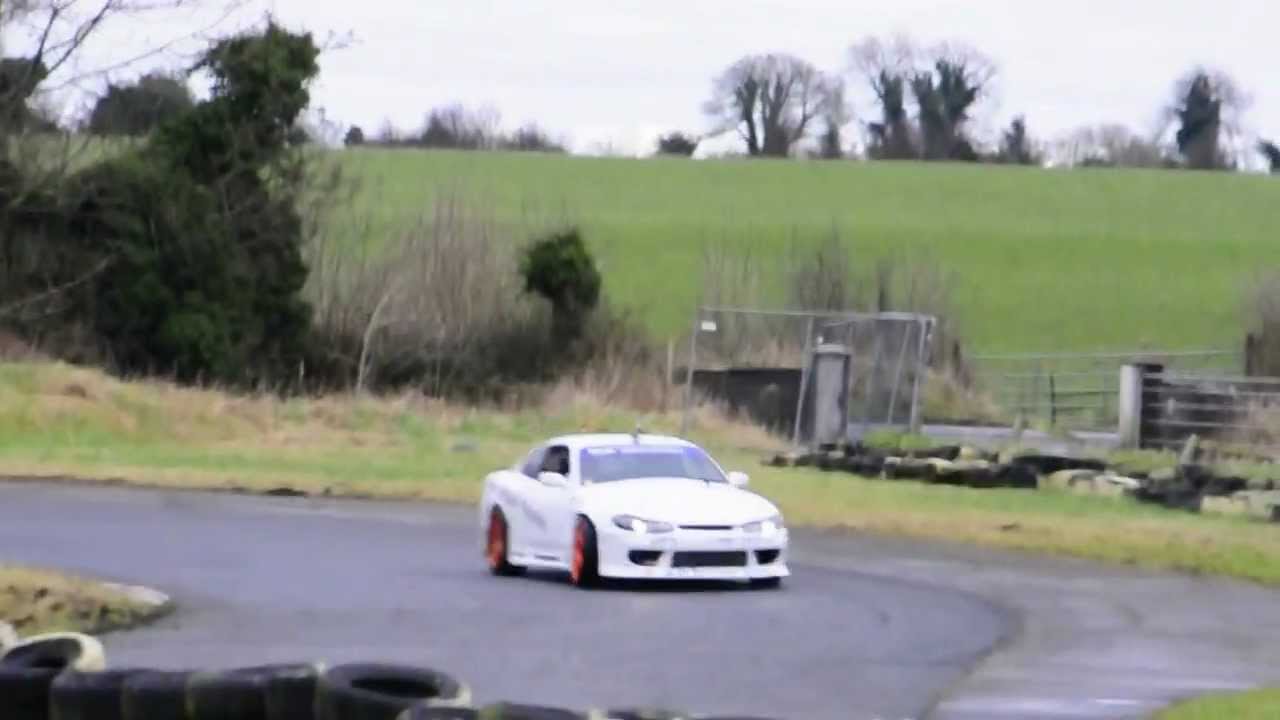 Mark Gaffney drifting at Athboy Karting Centre