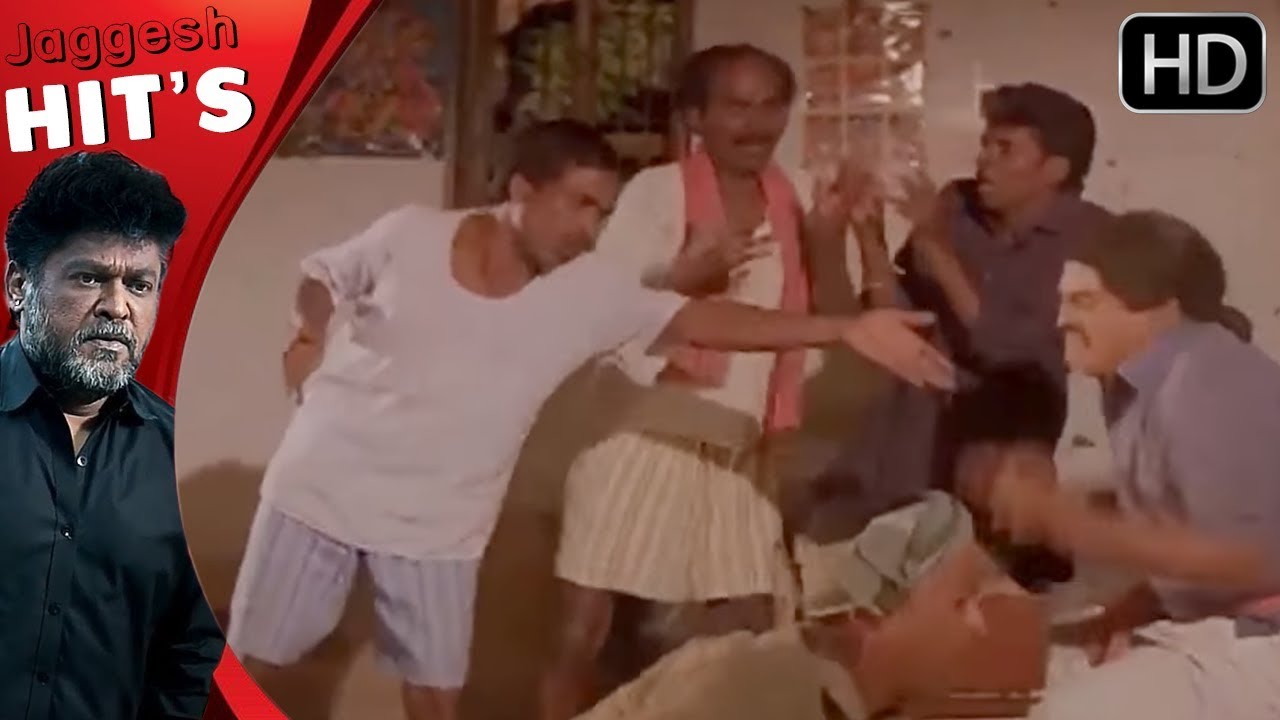 Jaggesh and His Friends Practicing Drama | Jaggesh Kannada Movie Comedy Scenes