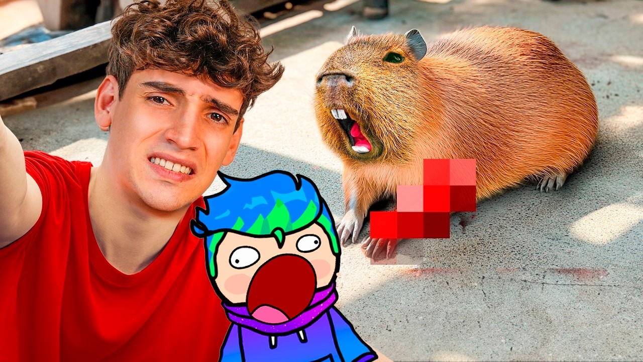 🩸Rescaté Capibara Herido por Ataque de Cocodrilo🩸 / Carlos Infinito REACCIONA BrunoyJoelRANDOM