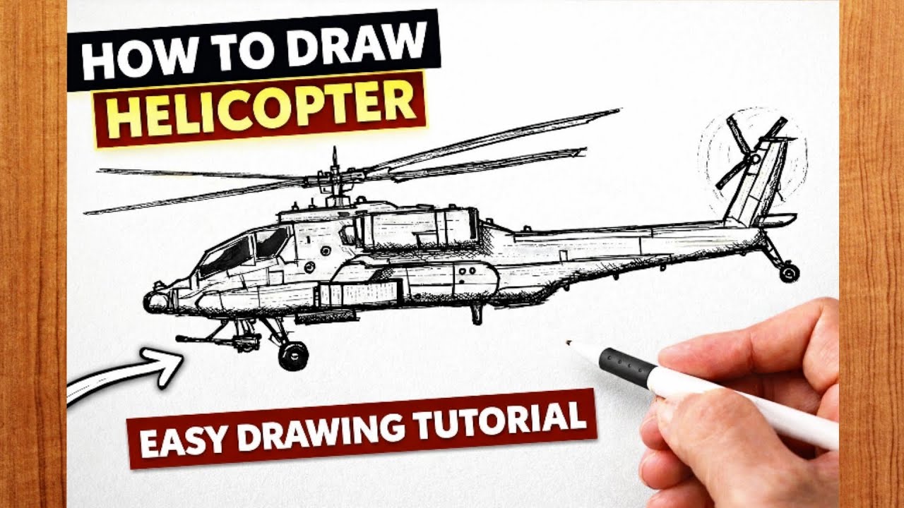 How to Draw Helicopter ✏️ | Easy Helicopter Drawing Step by Step