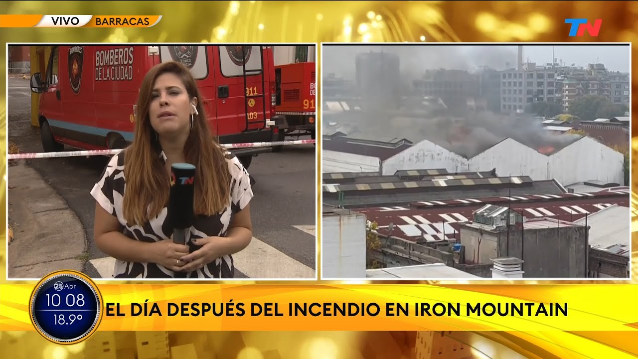 BARRACAS I INCENDIO EN IRON MOUNTAIN: El día después