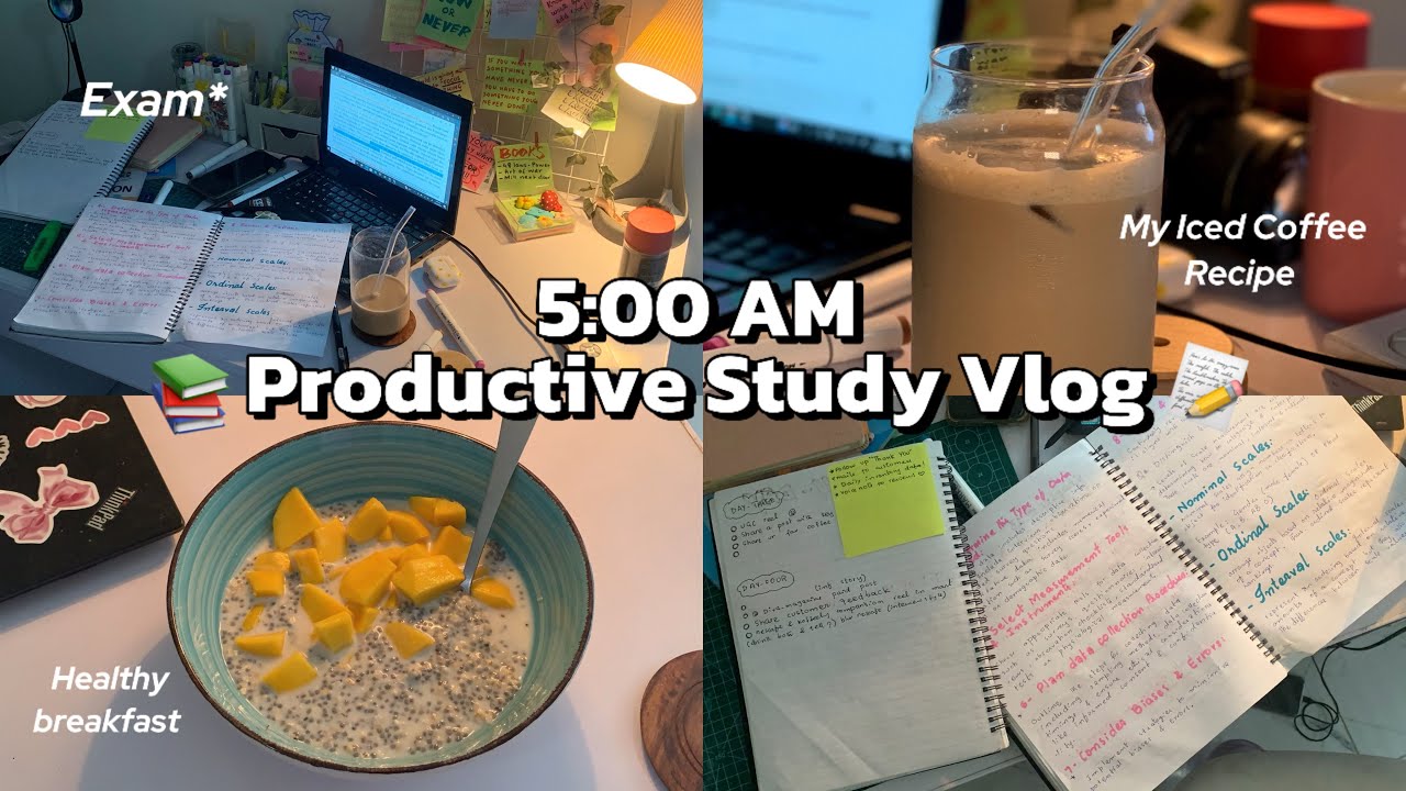 5:00 AM Productive Study Vlog 📚📝