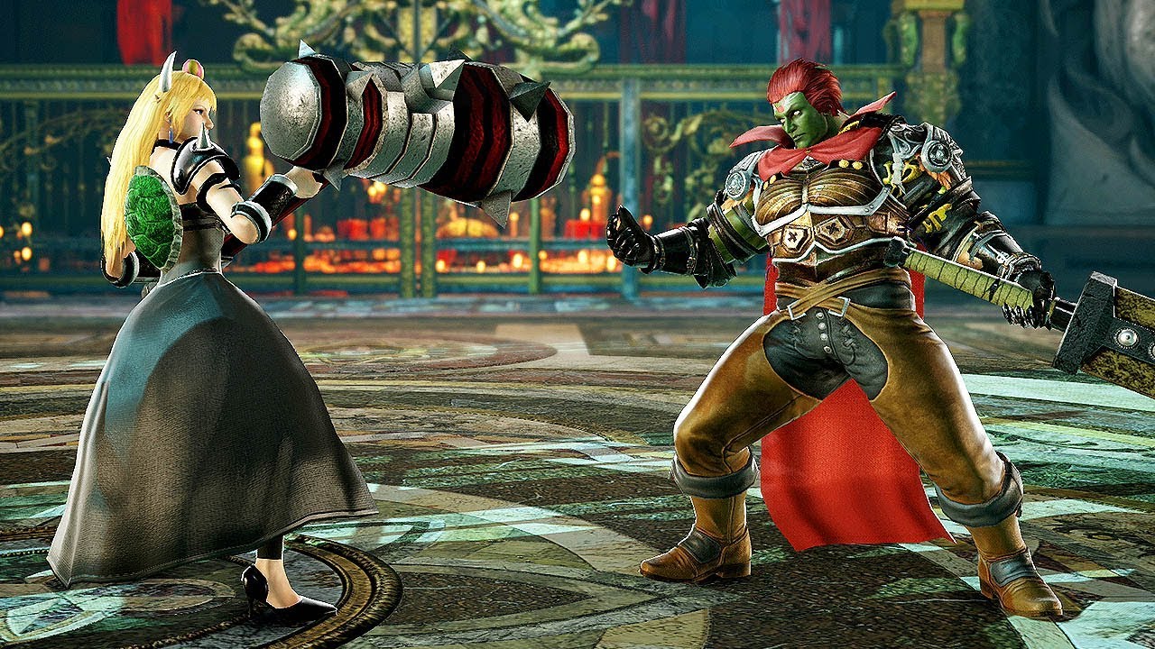 SOUL CALIBUR 6 - BOWSETTE vs GANONDORF Gameplay (Custom Characters) @ 1440p (60ᶠᵖˢ) HD ✔