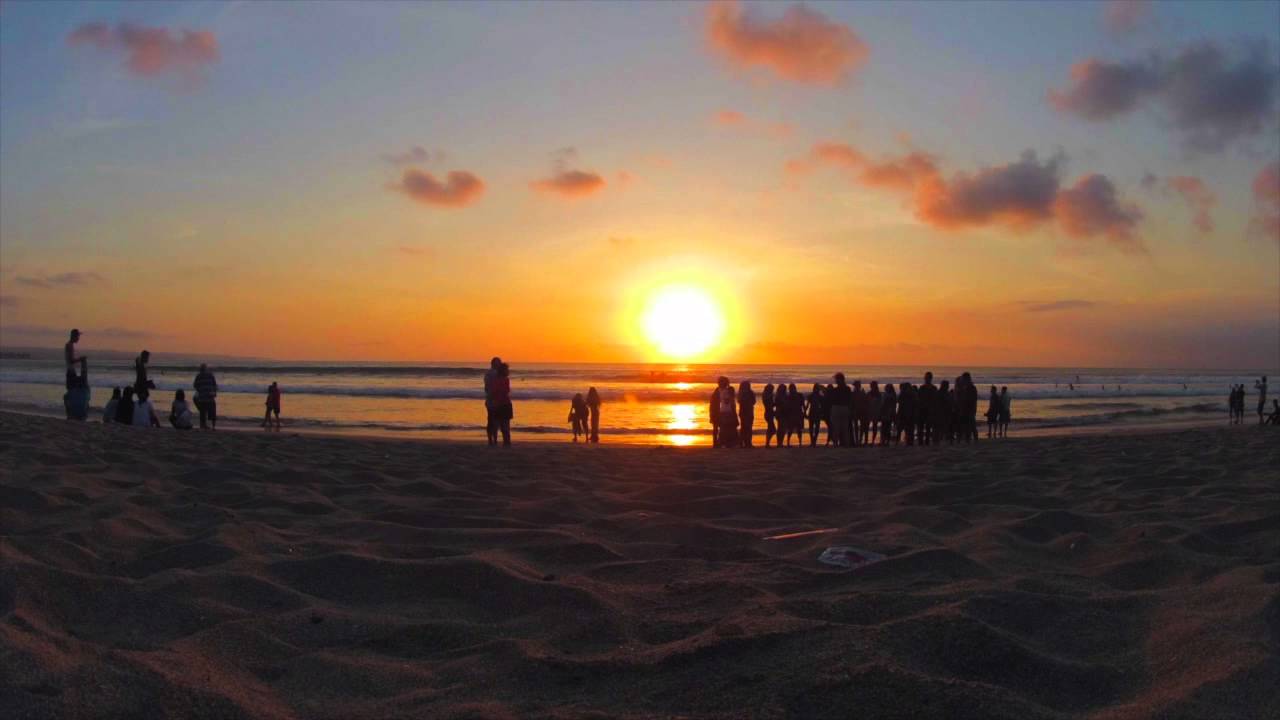 Sunset Time Lapse Kuta Beach Bali Gopro HD hero 2