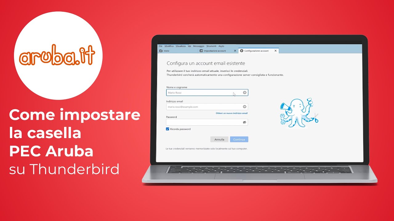 Come configurare la casella PEC Aruba su Thunderbird