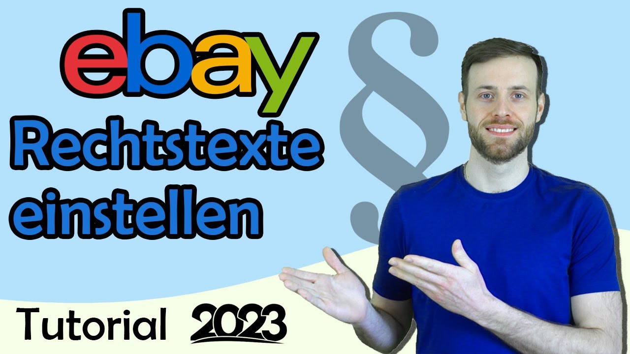 eBay Rechtstexte einstellen | Erstelle dein Impressum AGBs & Widerrufsrecht