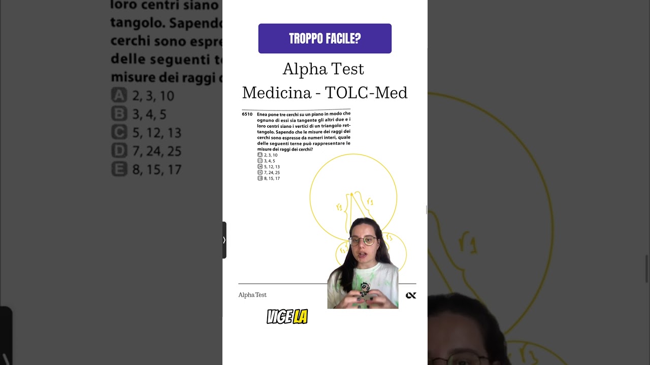 BatQuiz || ENEA PONE TRE CERCHI SU UN PIANO IN MODO CHE OGNUNO DI ESSI SIA TANGENTE GLI ALTRI DUE..