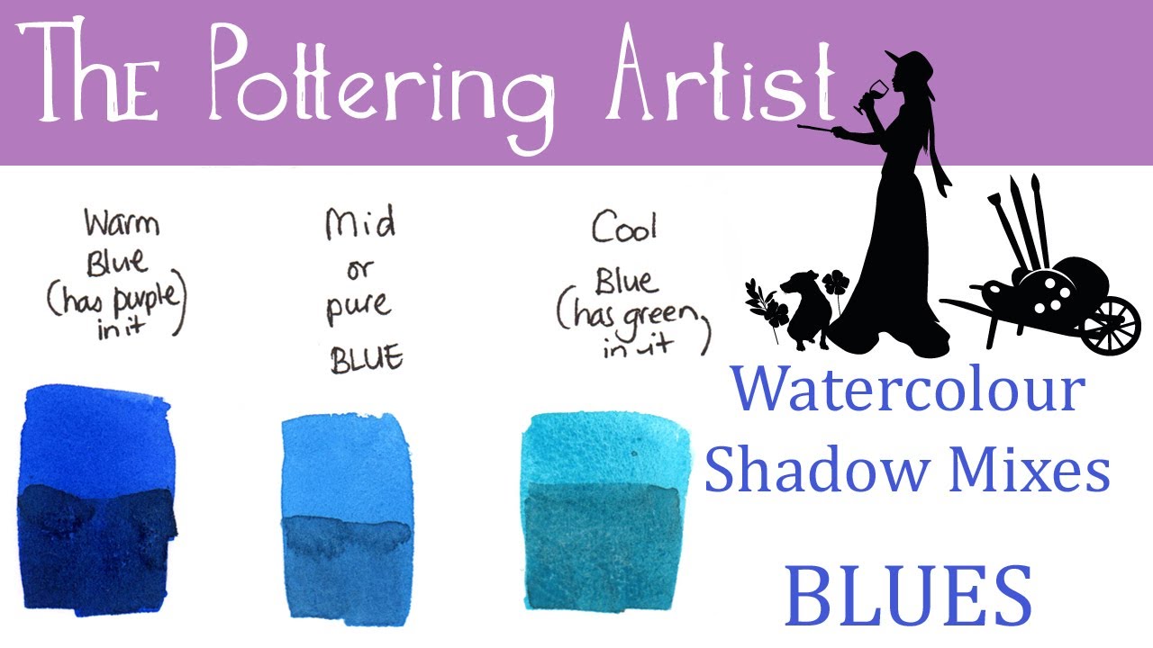 Mixing Watercolor Shades of Blue