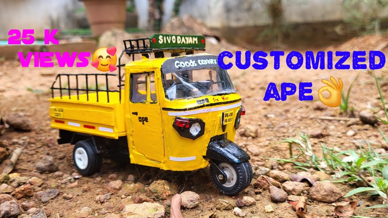 Ape auto customized from passenger toy auto/kerala model/നമ്മുടെ ape ഓട്ടോ ഉണ്ടാക്കിനോക്കിയാലോ??